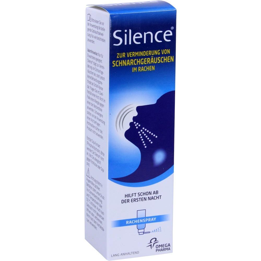 Blau-wei&szlig;e Verpackung eines Sprays gegen Schnarchger&auml;usche im Rachen.
