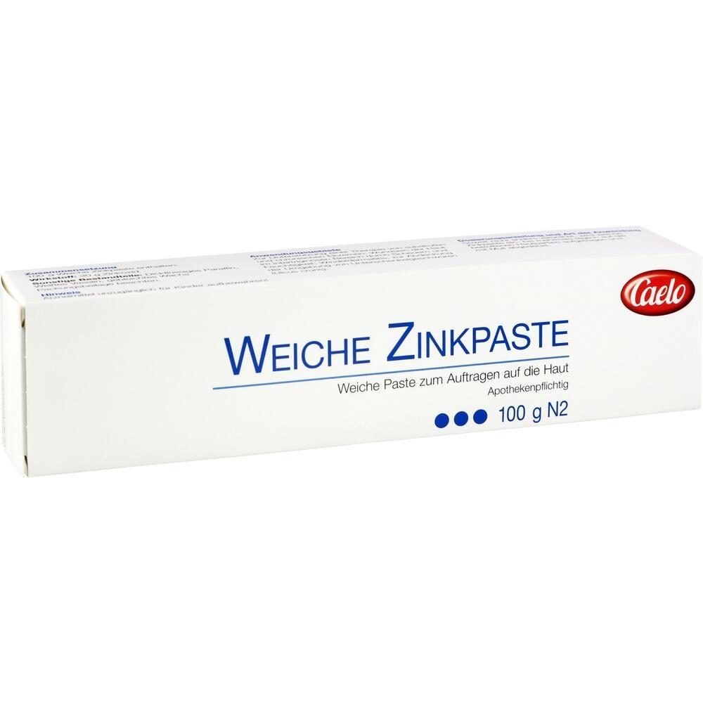 Eine wei&szlig;e Verpackung mit der Aufschrift "Weiche Zinkpaste".