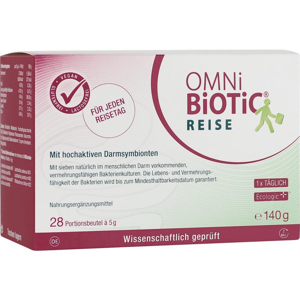 Eine Packung mit Nahrungserg&auml;nzungsmittel f&uuml;r den Darm mit 28 Portionsbeuteln.