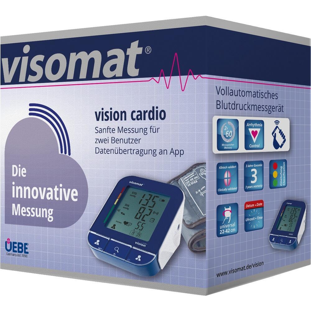 Verpackung eines Blutdruckmessger&auml;ts mit Bild des Ger&auml;ts und Produktinformationen.
