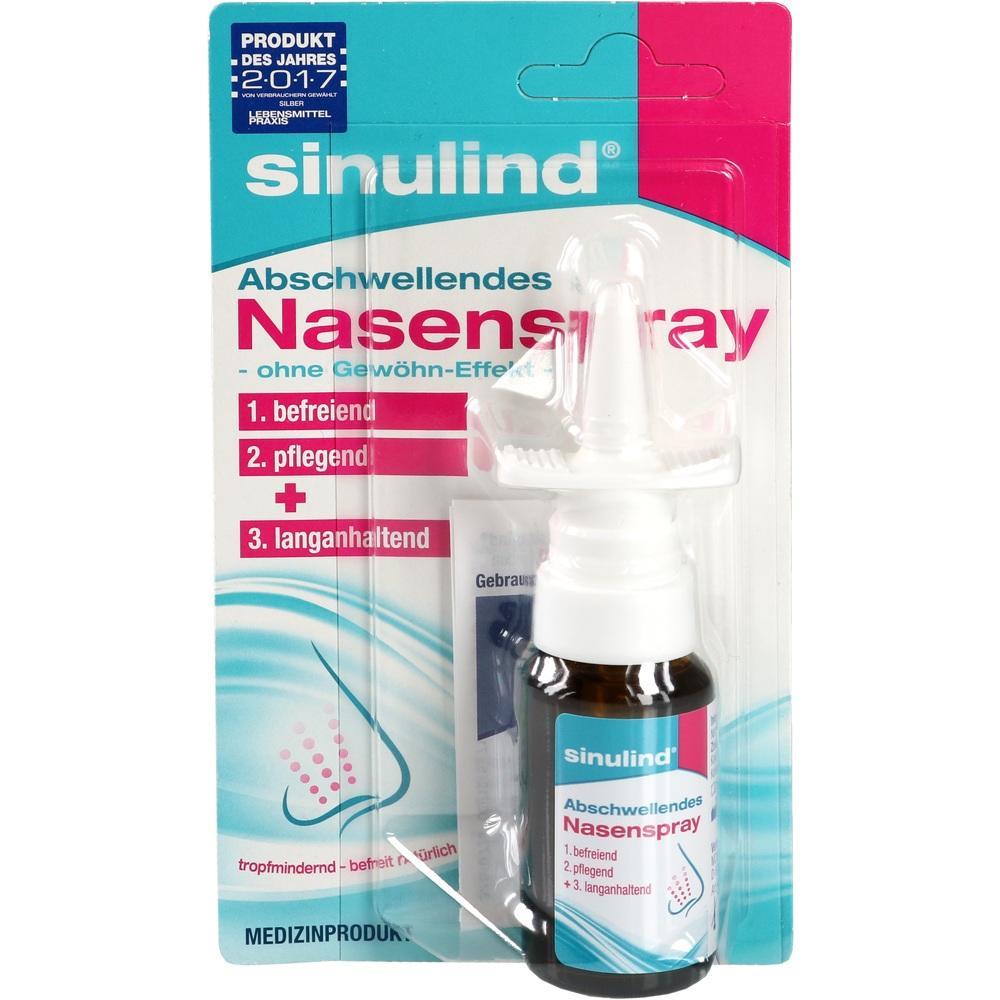 Eine Packung Nasenspray gegen eine verstopfte Nase, die abschwellend wirkt.