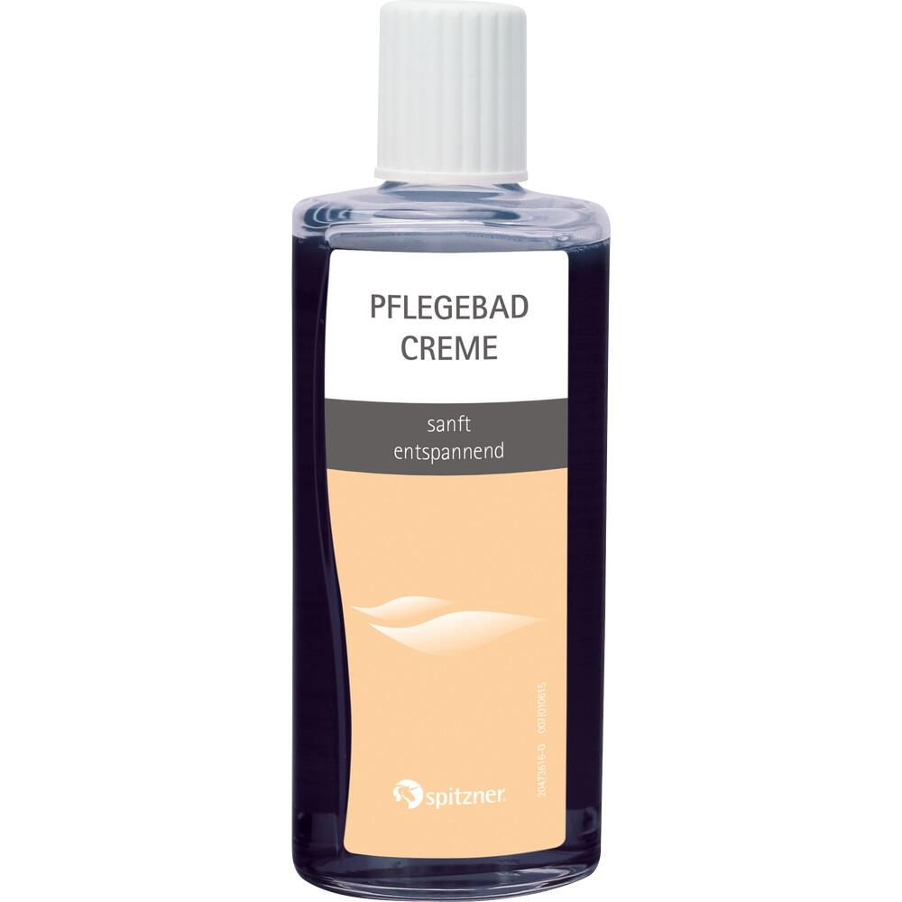 Eine Flasche mit Badecreme f&uuml;r sanftes, entspannendes Pflegebad.