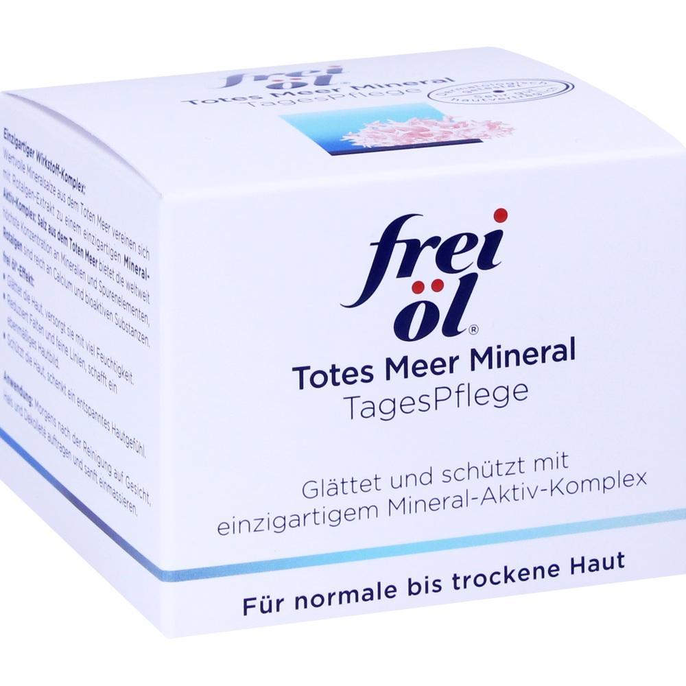 Die Verpackung einer Tagespflege mit Totes Meer Mineralien von frei &ouml;l.
