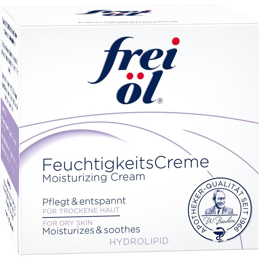 Packung einer Feuchtigkeitscreme f&uuml;r trockene Haut mit wei&szlig;em Hintergrund.