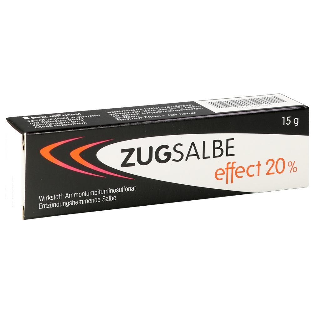 Eine Schachtel Zugesalbe mit 20 % Wirkstoffgehalt, 15 Gramm.