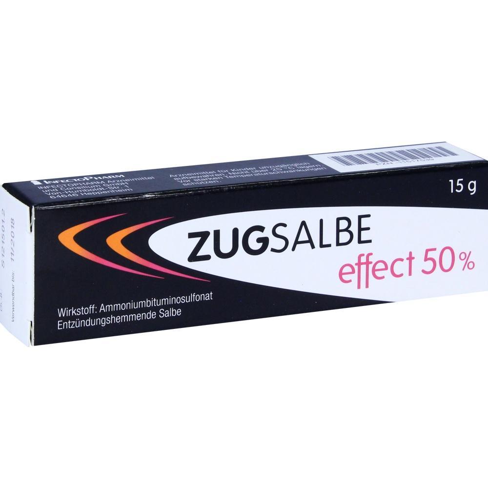 Eine Tube Zugsalbe mit entz&uuml;ndungshemmender Wirkung liegt auf einem wei&szlig;en Hintergrund.
