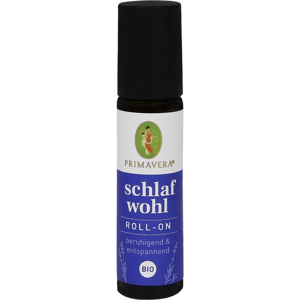 Roll-On-Flasche "Schlaf wohl" von Primavera zur Entspannung.