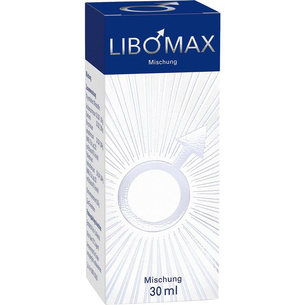 Eine blaue und wei&szlig;e Box mit der Aufschrift "LiboMax Mischung 30 ml".