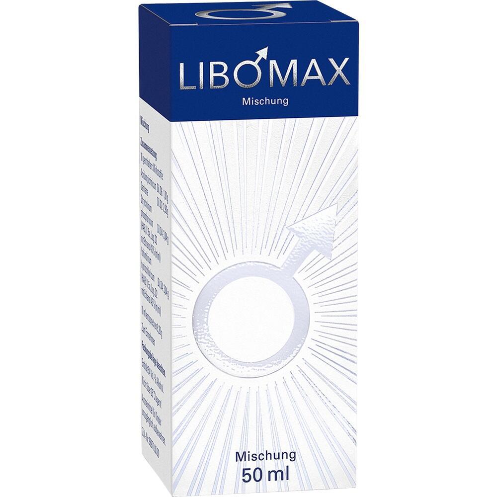 Wei&szlig;e Verpackung mit blauem Deckel und dem Wort "Libomax" sowie einem M&auml;nnersymbol.