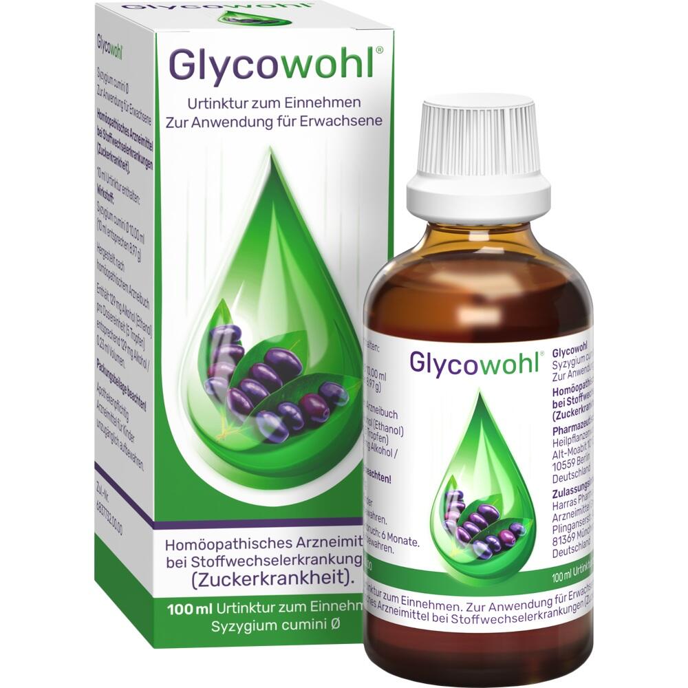 Schachtel mit Glycowohl, einem hom&ouml;opathischen Mittel gegen Stoffwechselerkrankungen.
