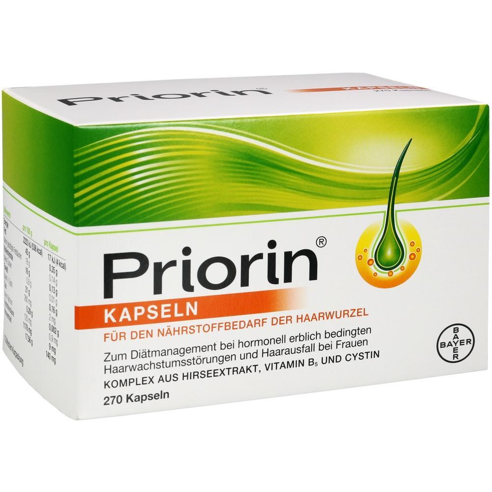 Verpackung von Priorin-Kapseln zur Unterst&uuml;tzung des Haarwachstums.