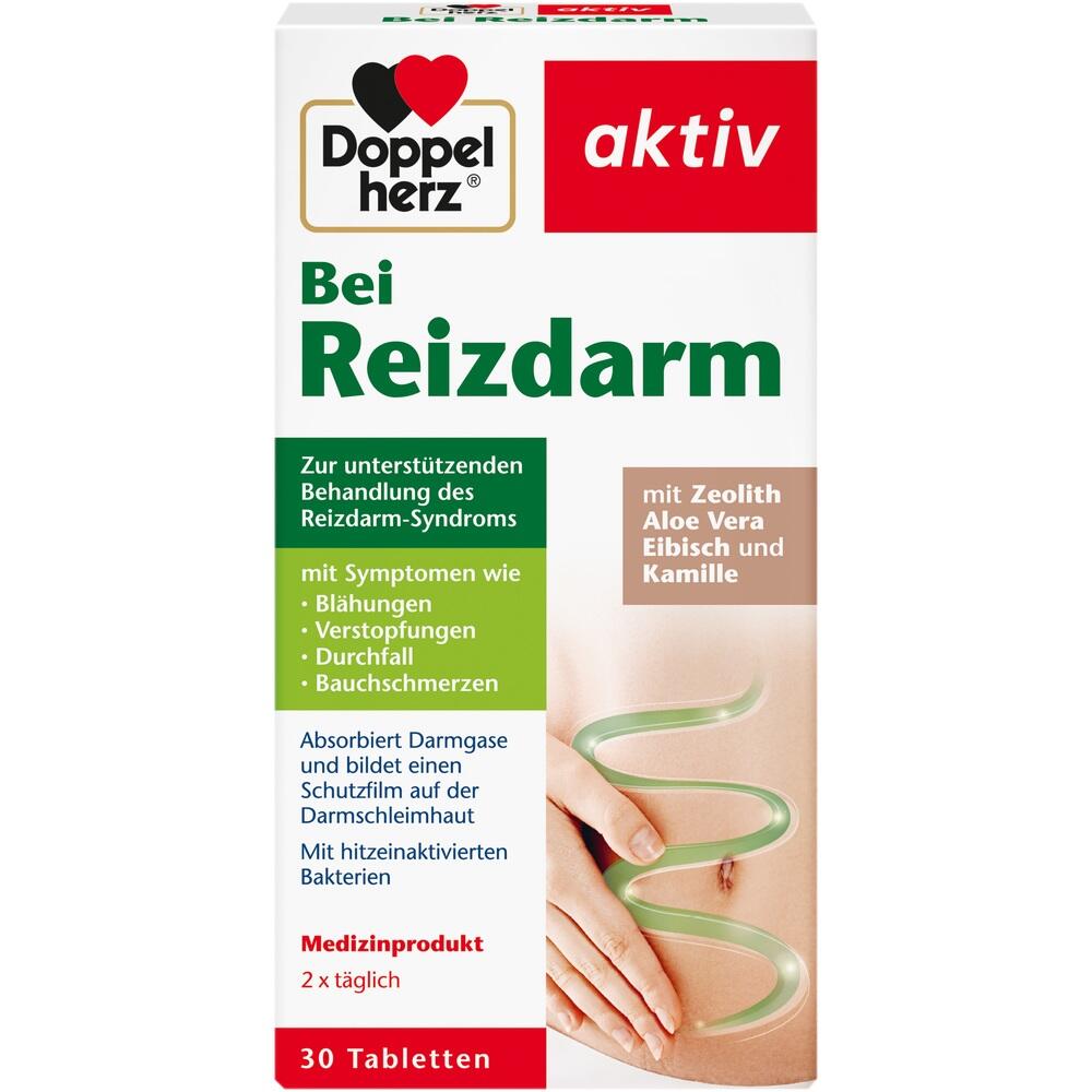 Eine Packung Tabletten f&uuml;r die Behandlung von Reizdarmsyndrom-Symptomen.