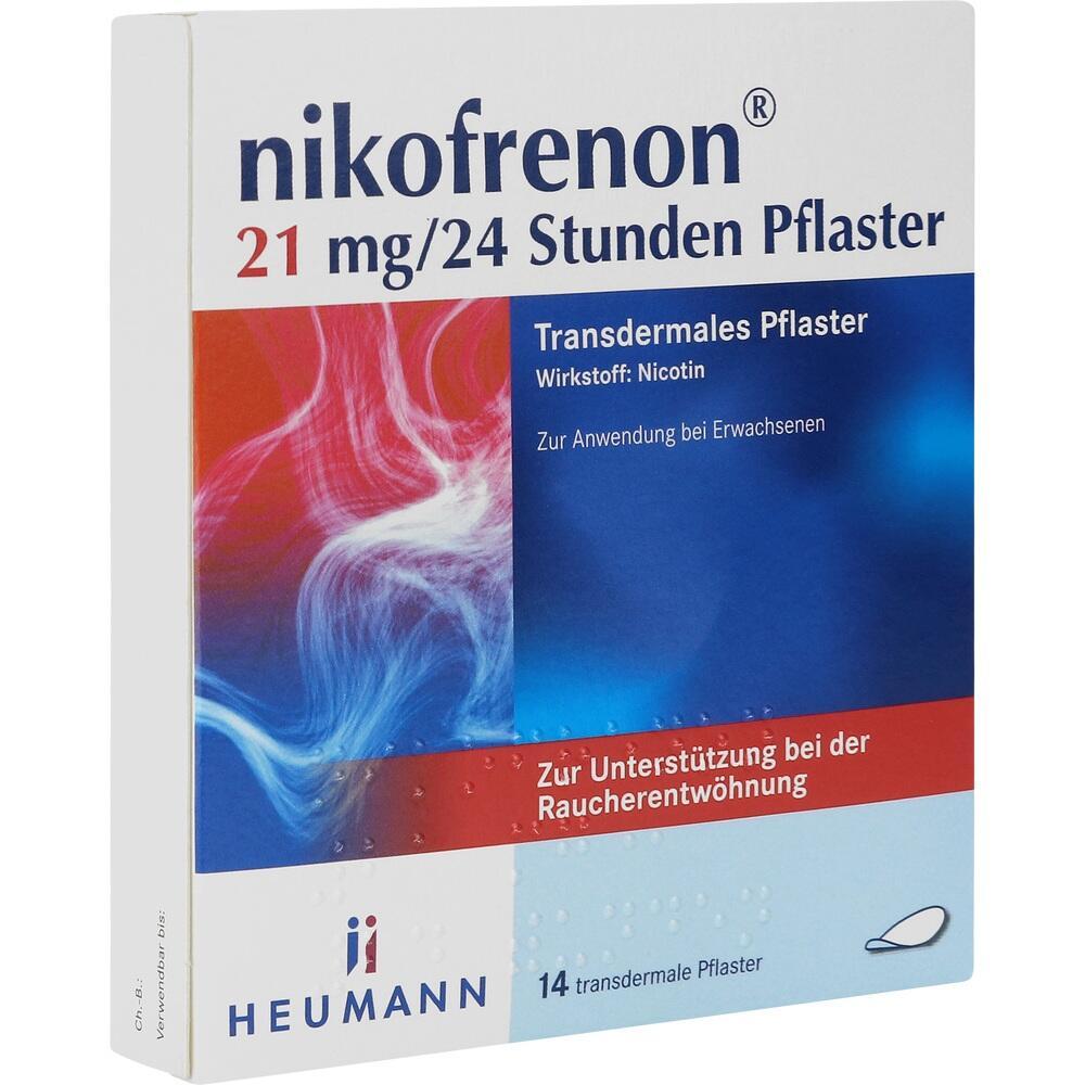 Verpackung eines Nikotinpflasters zur Raucherentwöhnung.