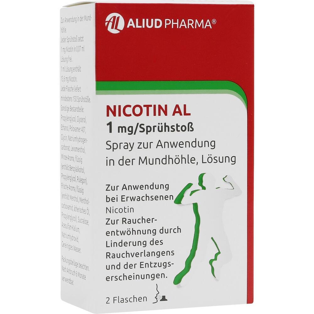 Eine Schachtel mit Nicotin-Spray zur Raucherentw&ouml;hnung.