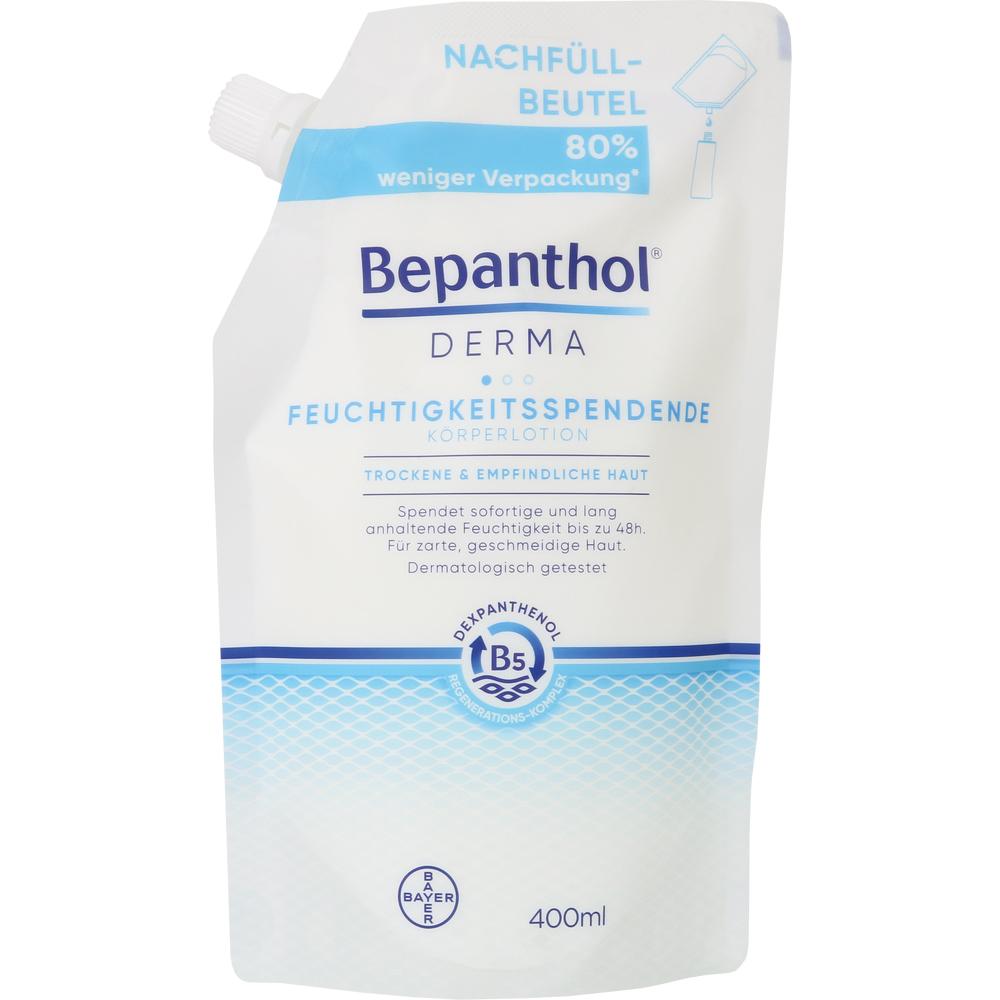 Nachf&uuml;llbeutel f&uuml;r feuchtigkeitsspendende K&ouml;rperlotion von Bepanthol.