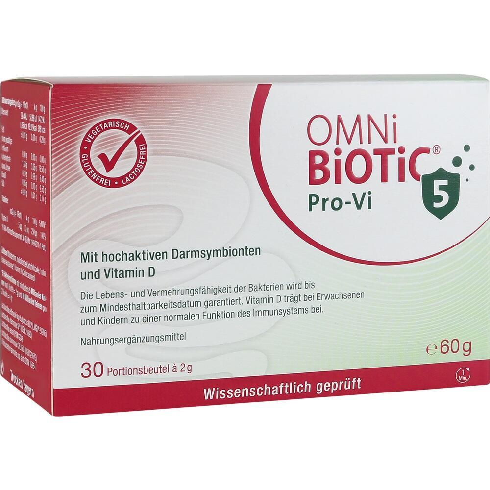 Die Packung zeigt ein Nahrungserg&auml;nzungsmittel mit Darmbakterien und Vitamin D.