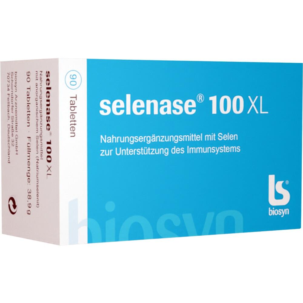 Eine Packung Selen-Tabletten zur Unterst&uuml;tzung des Immunsystems.