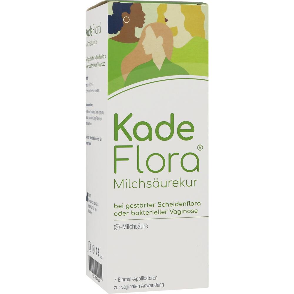 Eine Packung der "KadeFlora Milchs&auml;urekur" zur Unterst&uuml;tzung der Scheidenflora.