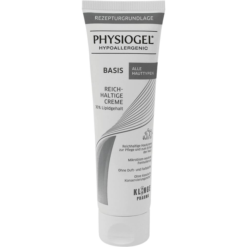 Eine Tube mit Feuchtigkeitscreme von Physiogel, geeignet f&uuml;r alle Hauttypen.
