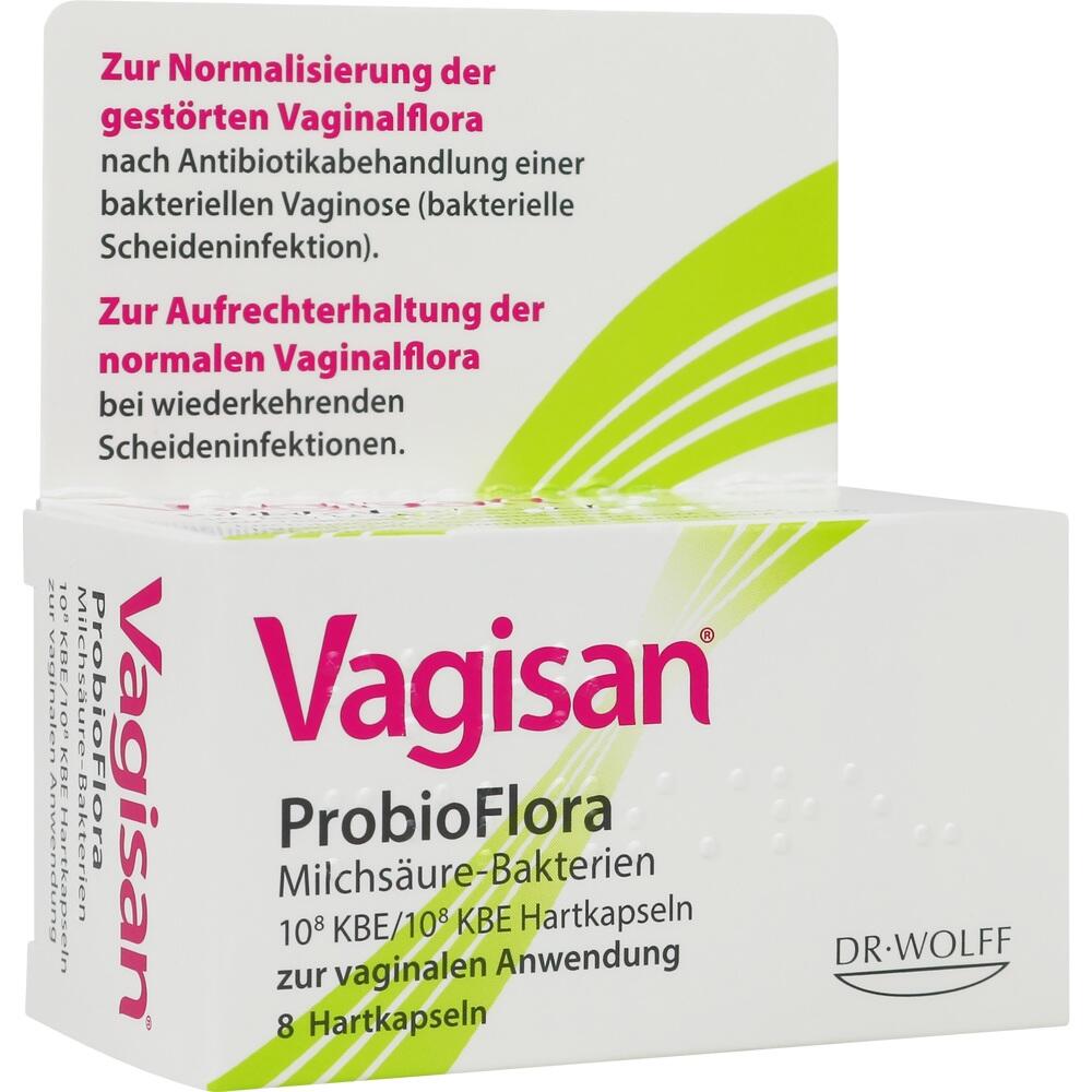 Eine Packung Vagisan Probiotikum zur Unterst&uuml;tzung der Scheidenflora.