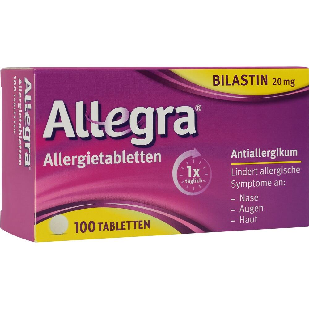 Eine Packung Allergietabletten mit dem Namen "Allegra".