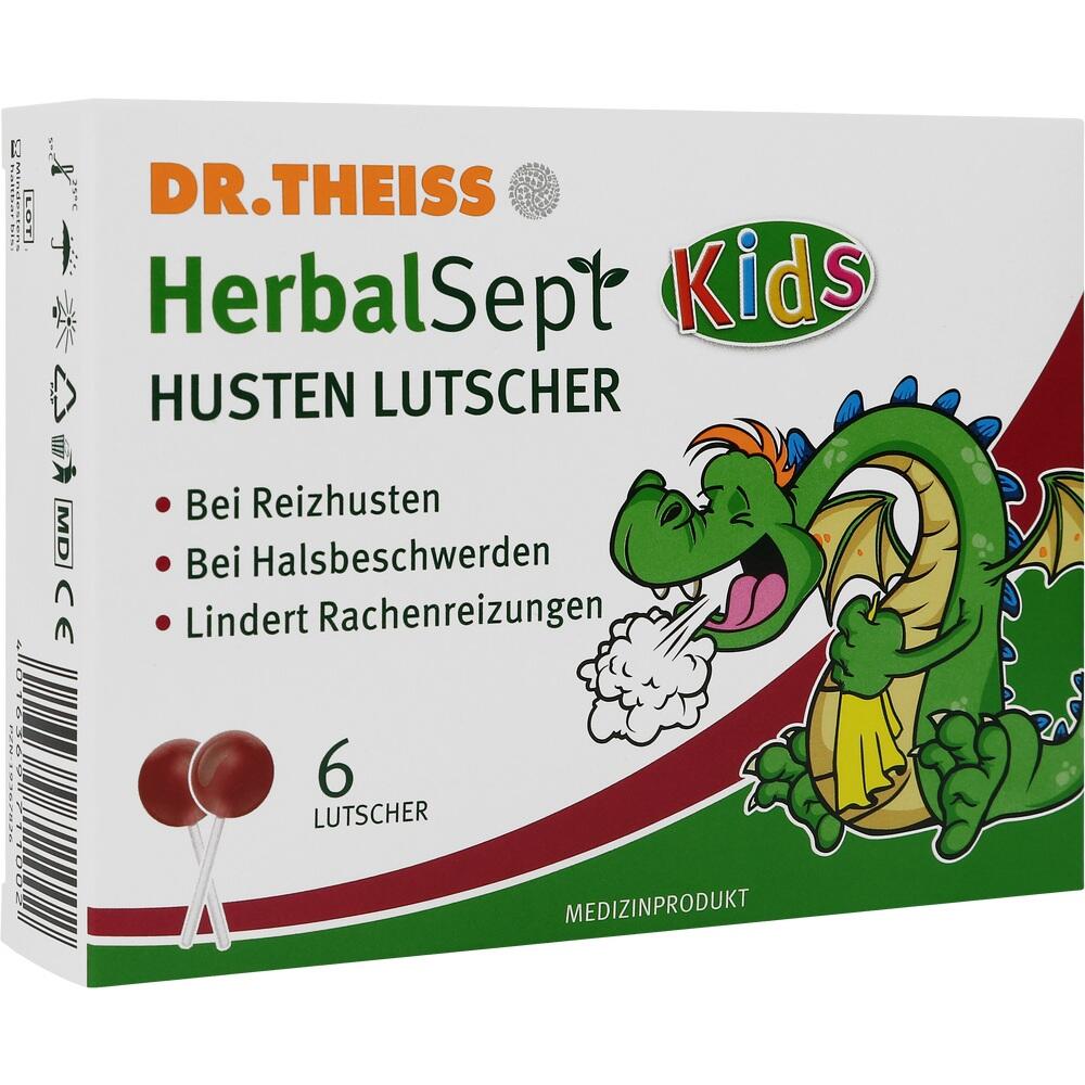Eine Packung mit Drachenbild f&uuml;r Kinder-Hustenlutscher gegen Halsbeschwerden.